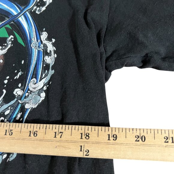 Men's Vintage Demon Slayer Tanjiro Black Japanese Anime Graphic T-Shirt Size L - Picture 3 of 6